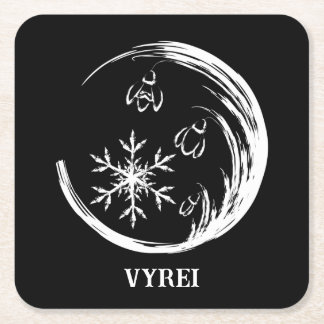 WinterWappen Rechteckiger Pappuntersetzer