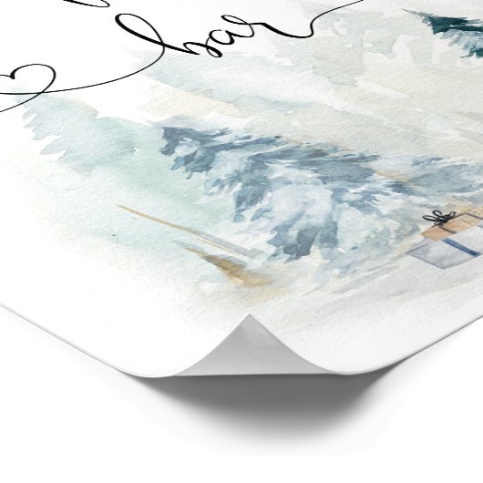 Winterwärme am Kaffeepender Poster (Ecke)