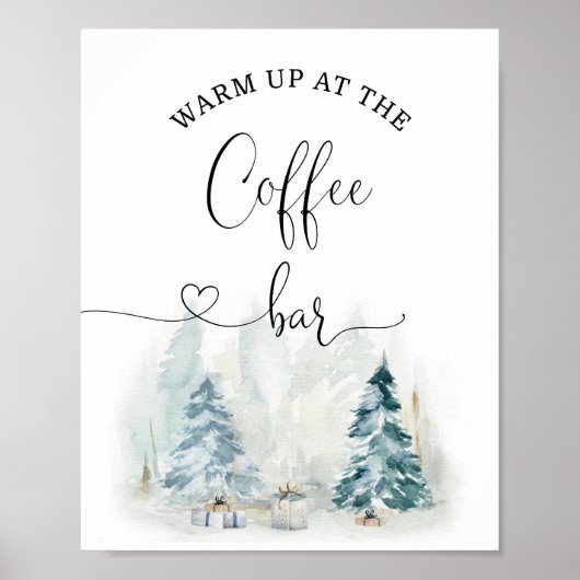 Winterwärme am Kaffeepender Poster (Vorne)