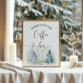 Winterwärme am Kaffeepender Poster