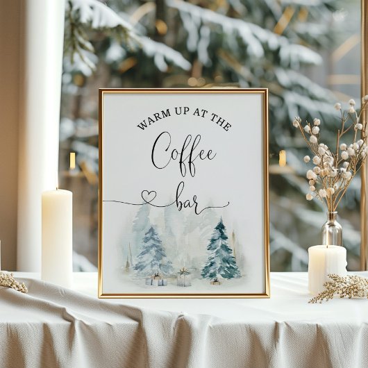Winterwärme am Kaffeepender Poster
