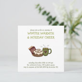 Winterwärme ・ Cinnamon Roll Einladung (Stehend Vorderseite)