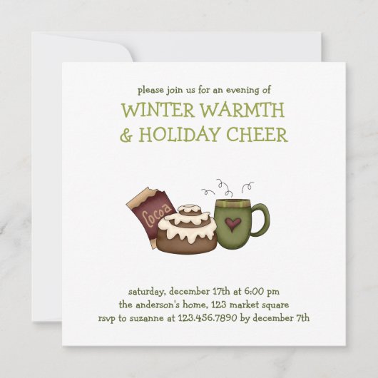 Winterwärme ・ Cinnamon Roll Einladung (Vorderseite)