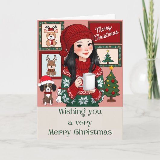 Winterwärme Feiertagskarte (Vorderseite)