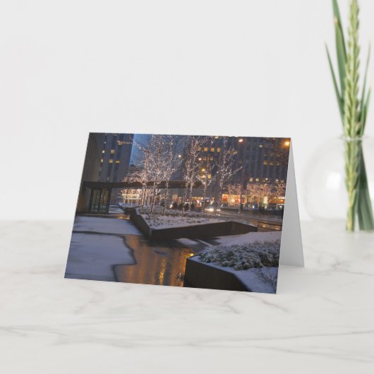 Winterwärme Feiertagskarte (Vorderseite)