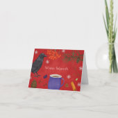 Winterwärme, Wintergeschichten Feiertagskarte (Vorderseite)