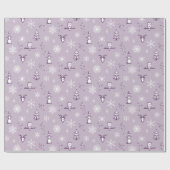 Winterwaschpapier - Staub, Pflaume, Schnee Geschenkpapier (Flach)
