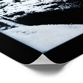 Winterwasserfall (grenzt) poster (Ecke)