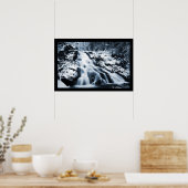 Winterwasserfall (grenzt) poster (Küche)