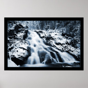 Winterwasserfall (grenzt) poster