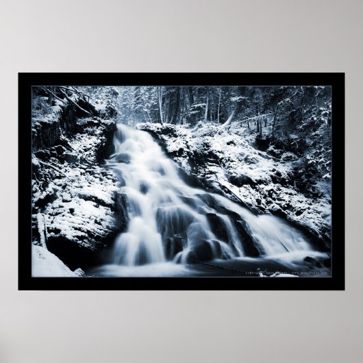 Winterwasserfall (grenzt) poster (Vorne)
