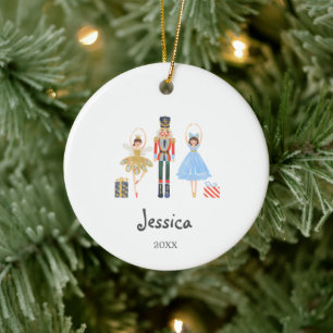 Winterwatercolor Ntcracker-Ornament Keramik Ornament