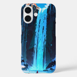 Winterwaterfall Ruhe iPhone 16 Hülle