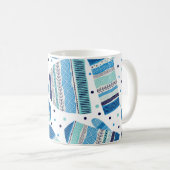 Winterwear: Gemütliches nahtloses Muster. Kaffeetasse (VorderseiteRechts)
