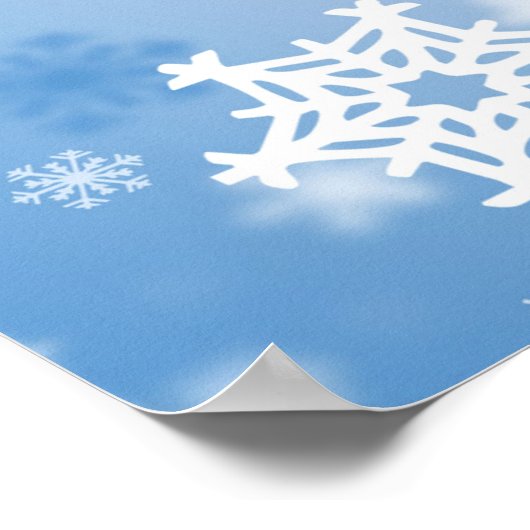 WinterWedding Custom Wedding Welcome Poster (Ecke)