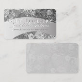 WinterWedding Silver Gift Registry Begleitkarte (Vorne/Hinten)