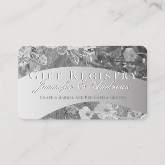 WinterWedding Silver Gift Registry Begleitkarte (Vorderseite)