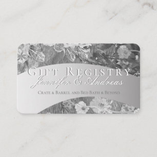 WinterWedding Silver Gift Registry Begleitkarte