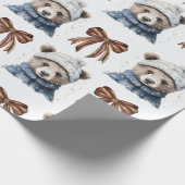 Winterweihnachtsbärenpapier Geschenkpapier (Ecke)