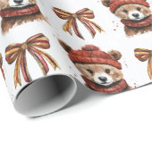 Winterweihnachtsbärenpapier Geschenkpapier (Rolleneckpunkt)