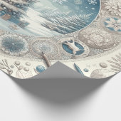 Winterweihnachtsbaum Geschenkpapier (Ecke)