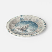 Winterweihnachtsbaum Pappteller (Schrägansicht)