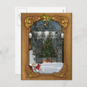 Winterweihnachtsbaum Postkarte (Vorne/Hinten)