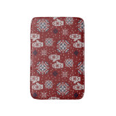 Winterweihnachtsdekorationsmuster Badematte (Vorderseite Vertikal)