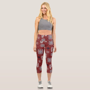Winterweihnachtsdekorationsmuster Capri Leggings
