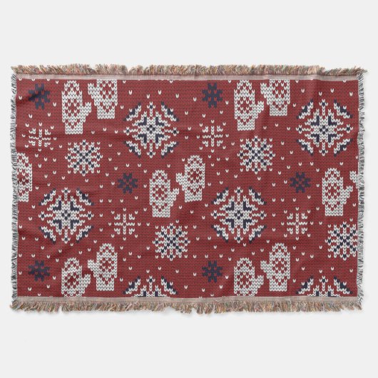 Winterweihnachtsdekorationsmuster Decke (Vorderseite)