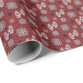 Winterweihnachtsdekorationsmuster Geschenkpapier (Rolleneckpunkt)