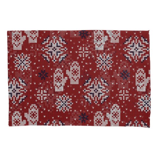 Winterweihnachtsdekorationsmuster Kissenbezug (Vorderseite)