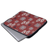 Winterweihnachtsdekorationsmuster Laptopschutzhülle (Vorne Knopf)