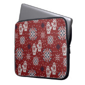 Winterweihnachtsdekorationsmuster Laptopschutzhülle (Vorderseite Links)