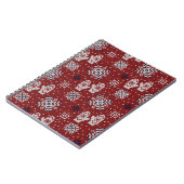 Winterweihnachtsdekorationsmuster Notizblock (Linke Seite)