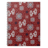 Winterweihnachtsdekorationsmuster Notizblock (Vorderseite)