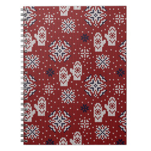 Winterweihnachtsdekorationsmuster Notizblock