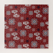 Winterweihnachtsdekorationsmuster Puzzle (Horizontal)