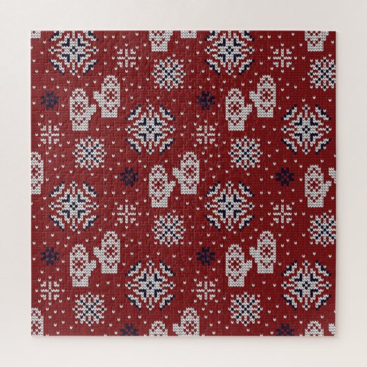 Winterweihnachtsdekorationsmuster Puzzle (Vertikal)