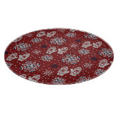 Winterweihnachtsdekorationsmuster Schneidebrett (Ecke)