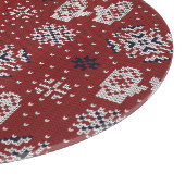 Winterweihnachtsdekorationsmuster Schneidebrett (Ecke)