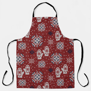 Winterweihnachtsdekorationsmuster Schürze