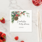 Winterweihnachtsdusche Evergreen Serviette (Beispiel)