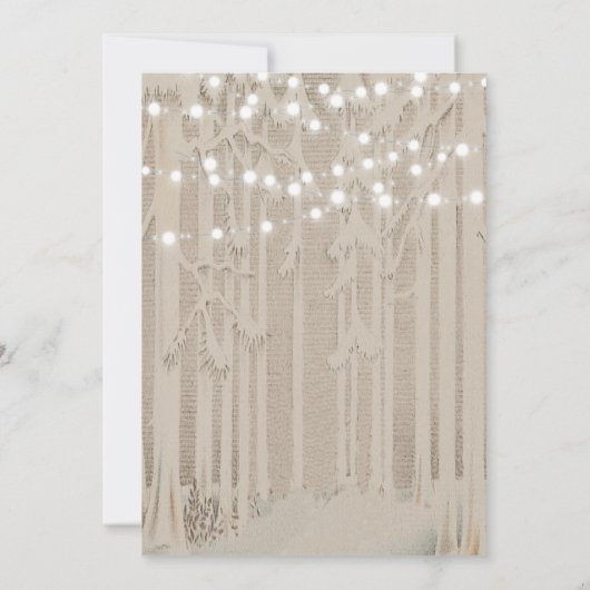 Winterweihnachtsdusche Woodland Deer Baby Einladung (Rückseite)