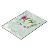 Winterweihnachtsfeiertag Freude zur Welt Notizblock (Linke Seite)