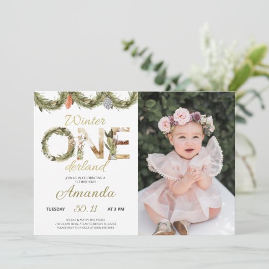 Winterweihnachtsfest am Sonntag Einladung (Stehend Vorderseite)