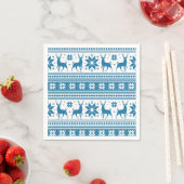 Winterweihnachtsfest Blaue Schneeflocke Muster Serviette (Beispiel)
