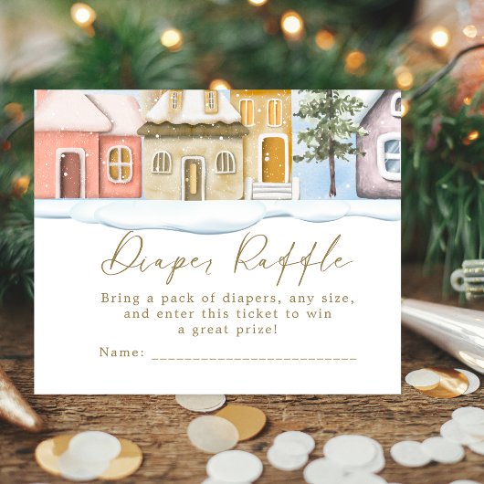 Winterweihnachtsfest Es braucht eine Village Baby Begleitkarte