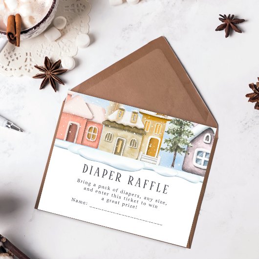 Winterweihnachtsfest Es braucht eine Village Baby Begleitkarte