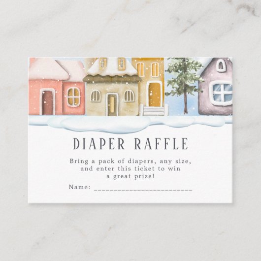 Winterweihnachtsfest Es braucht eine Village Baby Begleitkarte (Vorderseite)